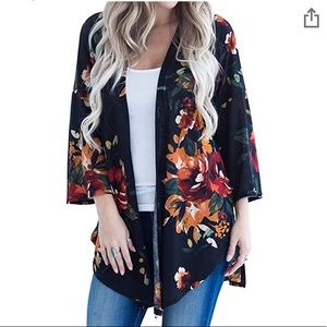 Floral Open Front Kimono